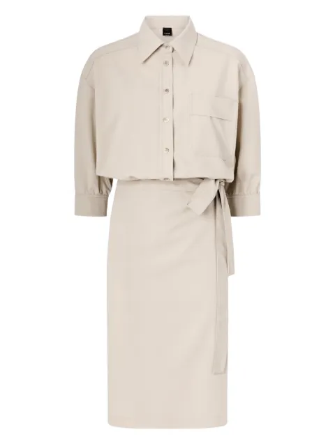 PINKO tie-waist shirt dress Neutrals 106654A18E