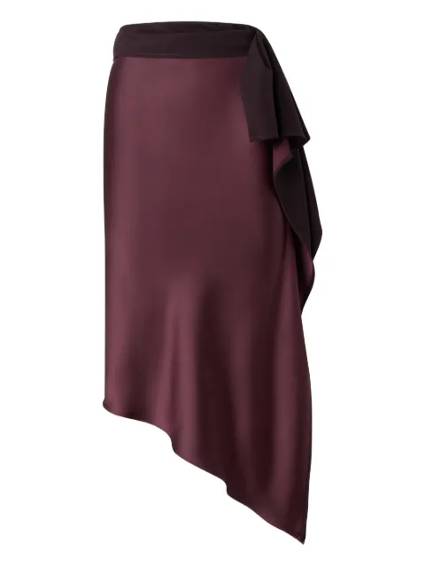 PINKO draped-detail asymmetrical skirt Purple 106638A1Y5