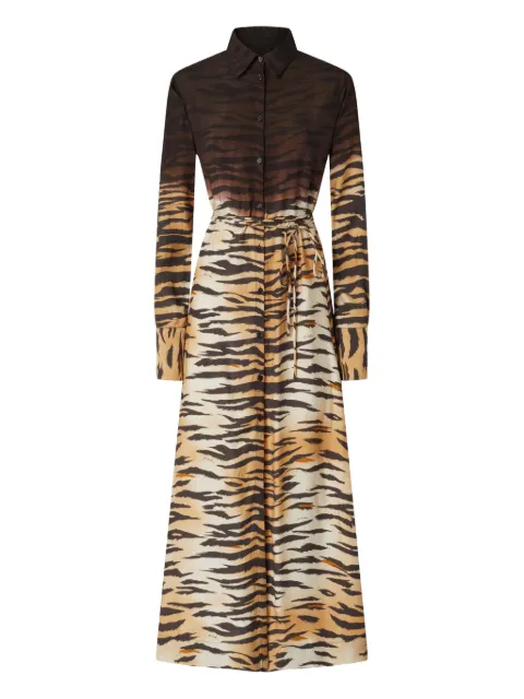 PINKO long shirt dress with animal print Brown 106543A37R