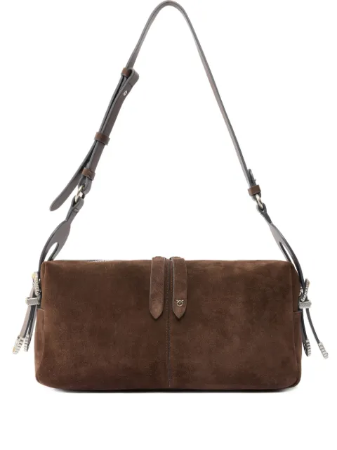 PINKO medium Keeper suede shoulder bag Brown 106676A0F6