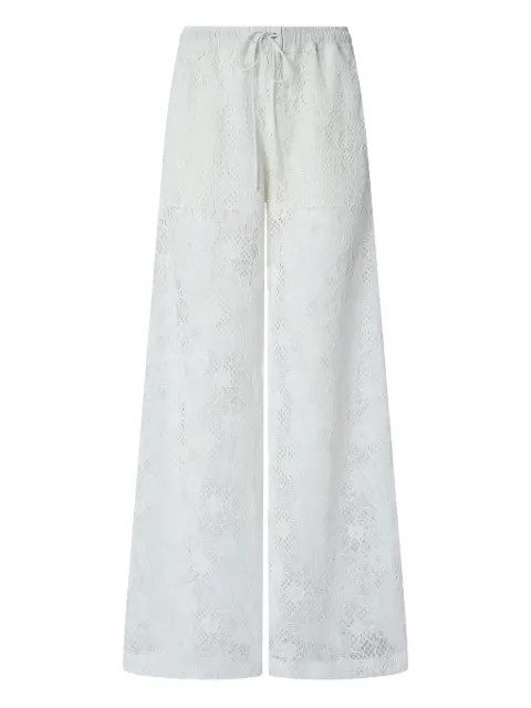 PINKO trousers in floral embroidered lace White 106662A381