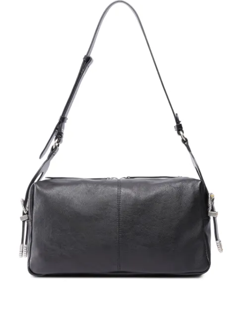 PINKO Keeper Bag medium shoulder bag in new biker leather Black 106676A2JG