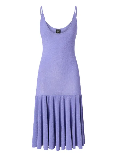 PINKO mini dress with shoulder straps and pleats Purple 106940A3BD