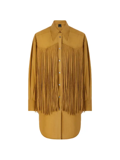 PINKO fringe cotton mini dress Neutrals 106971A2LD