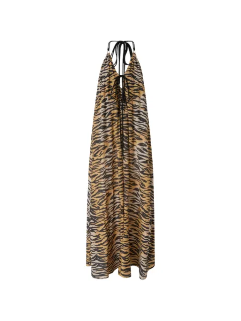 PINKO long animal-print dress Neutrals 106989A37Q