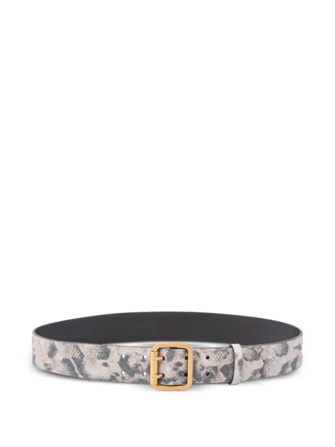 PINKO Belt with python print, 4 cm Neutrals 106719A35X