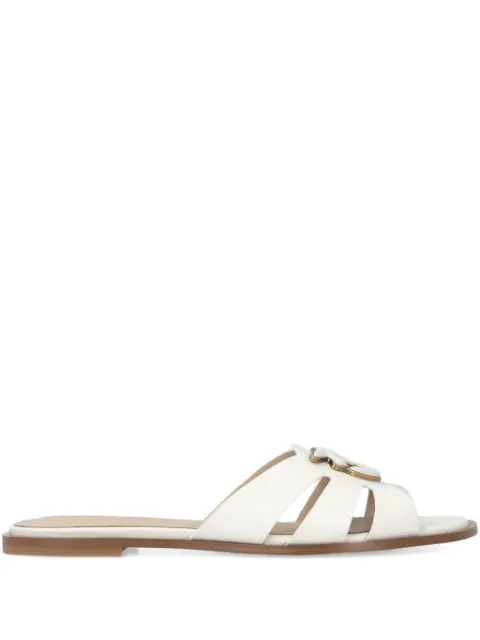 PINKO leather flat sandals White SD0463P001