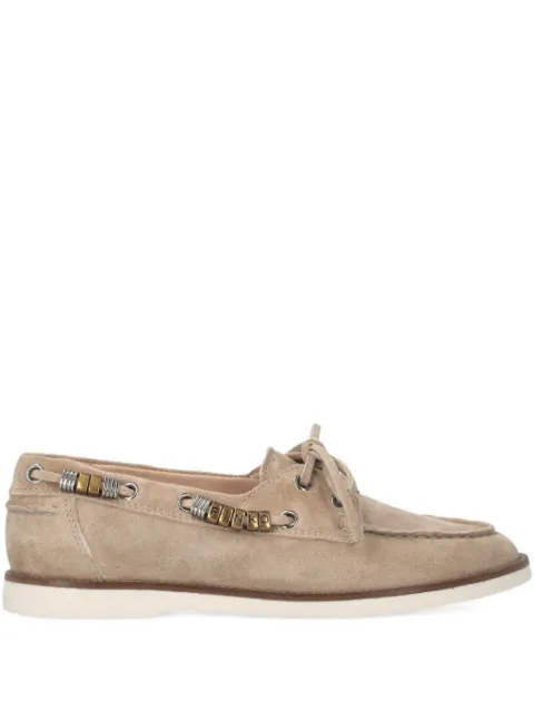 PINKO suede lace-up loafers Neutrals SD0539P002