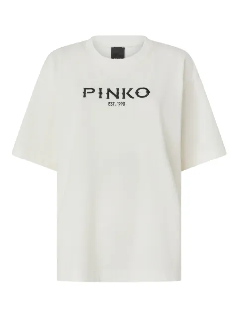 PINKO cowboy boot-graphic T-shirt Neutrals 106872A3B3