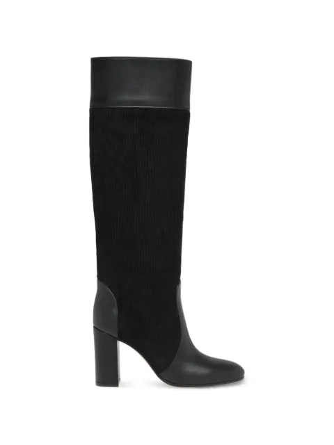 Gianvito Rossi sheffield panelled knee-high boots Black G8019285RICVGD