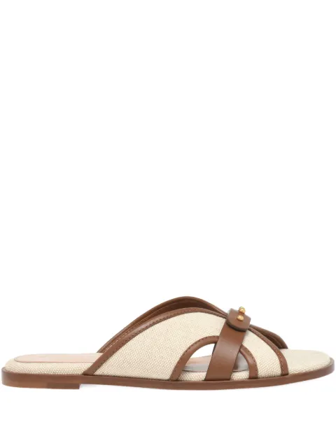 Gianvito Rossi Paros studded flat sandals Neutrals G1010705CUOVPS
