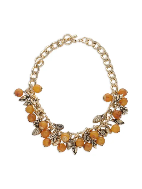 Delman flower-pendants necklace Gold MR23102517