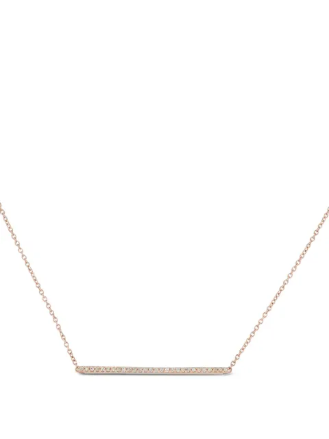 LB Exclusive 14K rose gold diamond bar necklace Pink PN16761R