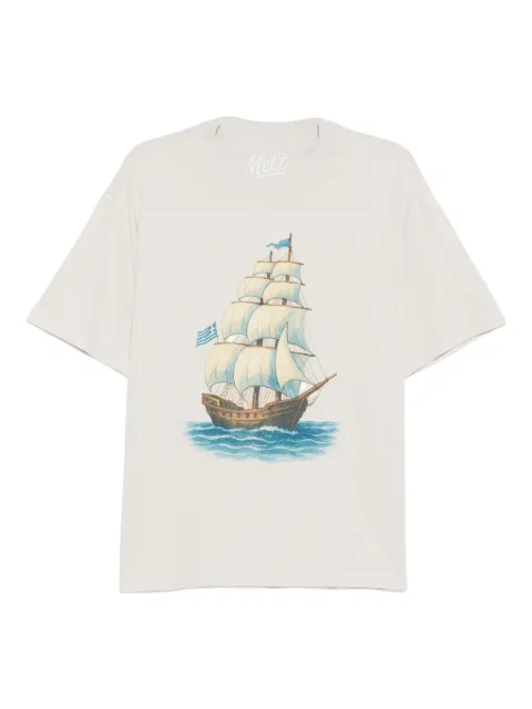 Melt cotton printed T-shirt Neutrals MS5109