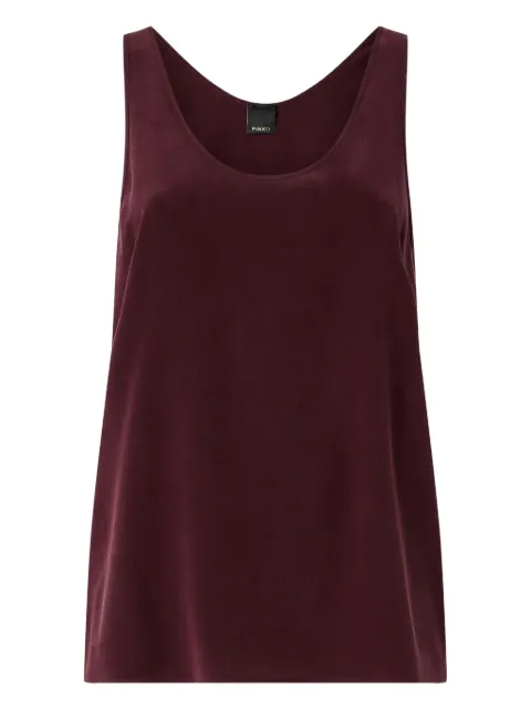 PINKO V-neck silk top Red 104670A2T7