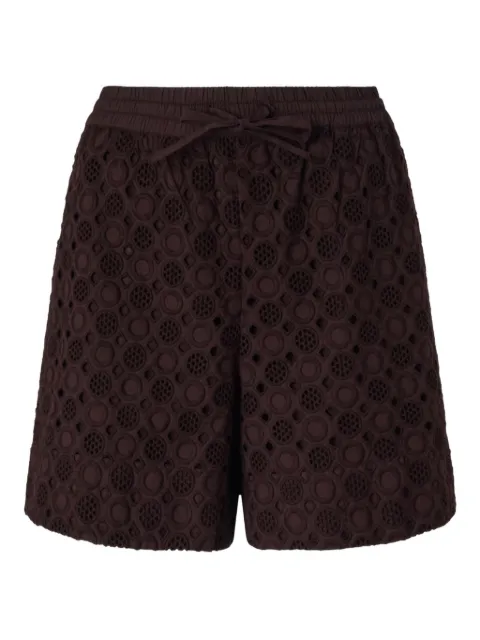 PINKO shorts with openwork motif Brown 106223A35P