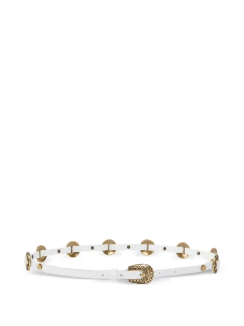 PINKO stud embellished leather belt White 104038A23S