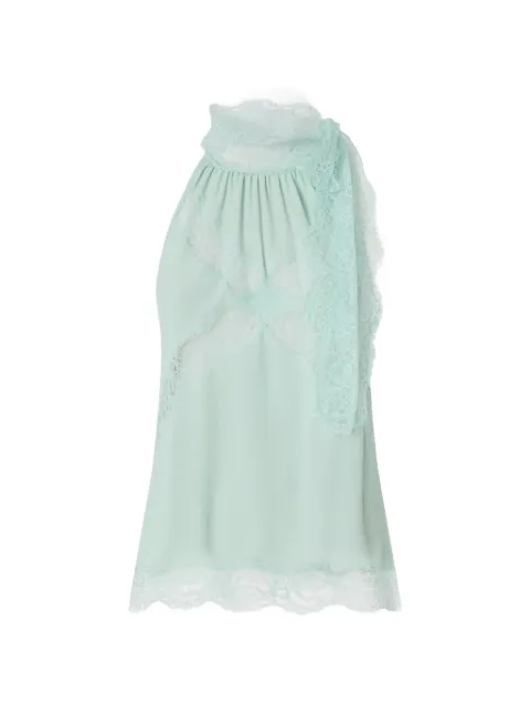 PINKO halterneck top with lace Green 106263A32Y