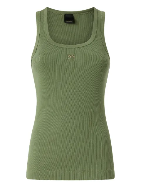 PINKO vest top with Love Birds golden detail Green 100807A338