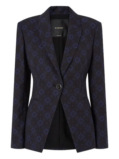 PINKO jacket with geometric and floral motif Black 106584A319