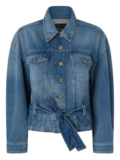 PINKO denim jacket with belt Blue 106389A341
