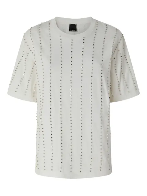 PINKO T-shirt with jewel stripes White 106213A31E