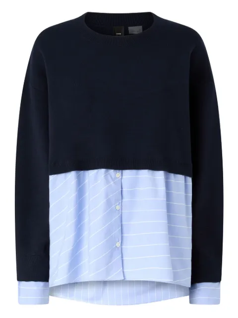 PINKO sweater with shirt insert Blue 106288A348