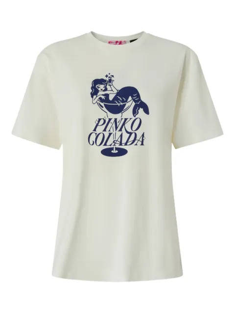 PINKO Pinko Colada mermaid T-shirt Neutrals 105526A33N