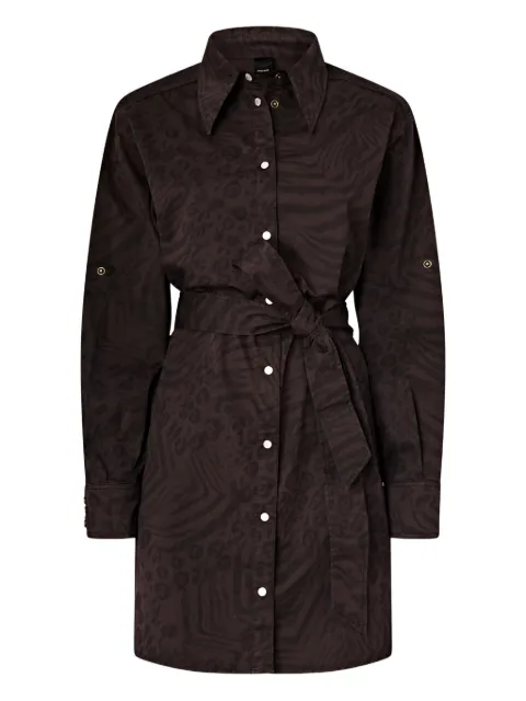 PINKO animal-print belted midi dress Brown 106446A35A