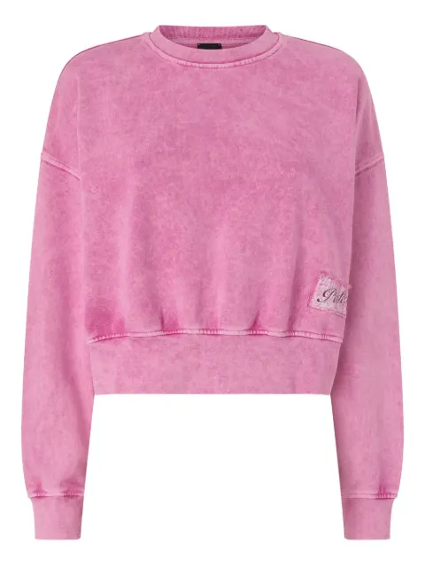 PINKO cropped sweatshirt with branded label Pink 106341A33M