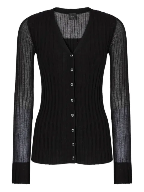 PINKO cardigan in lightweight ribbed knit Black 106321A34B