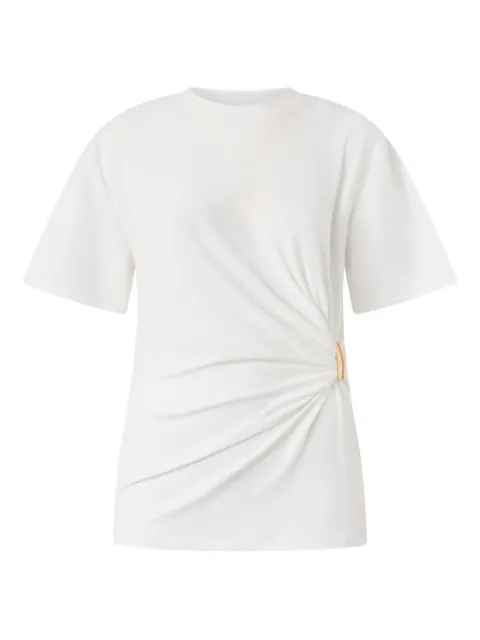 PINKO T-shirt with draping and gold detail White 106455A35D