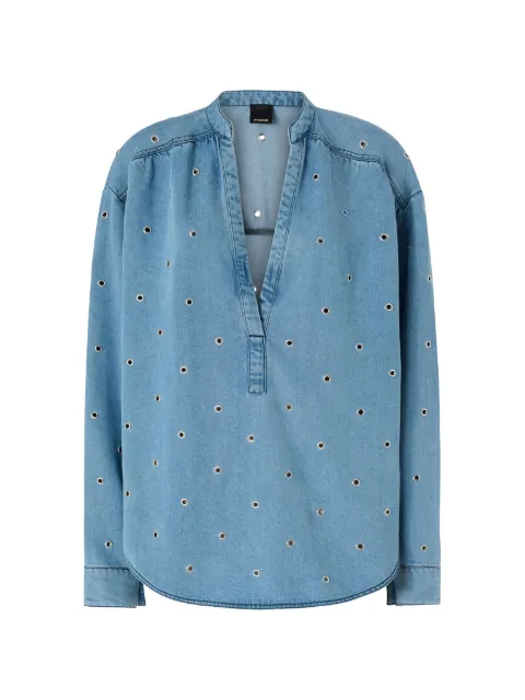 PINKO denim blouse with eyelets Blue 105785A33C