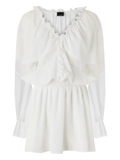 PINKO mini dress with long-sleeves and lace details White 106293A336