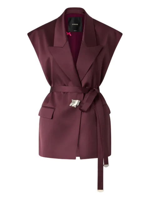 PINKO sleeveless jacket in satin Purple 106585A1Y5