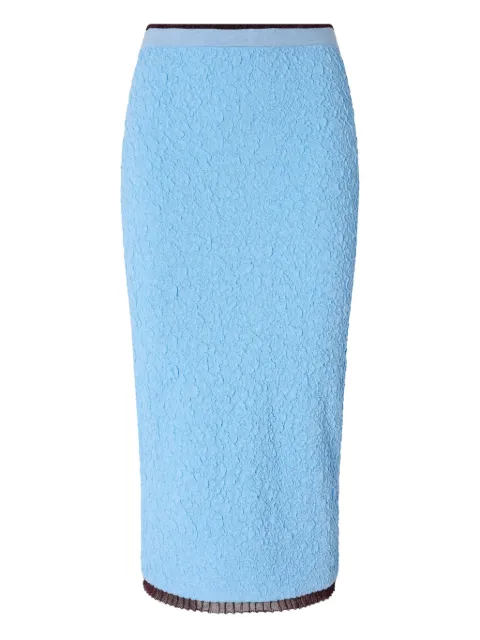 PINKO slim-fit jacquard midi skirt Blue 106283A344