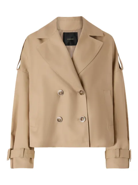 PINKO short double-breasted trench coat Neutrals 106325A1PR