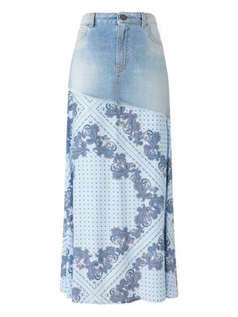 PINKO Fuga paisley midi skirt Blue 106415A33Z
