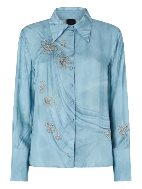 PINKO trompe l'oeil-print shirt Blue 106211A37N
