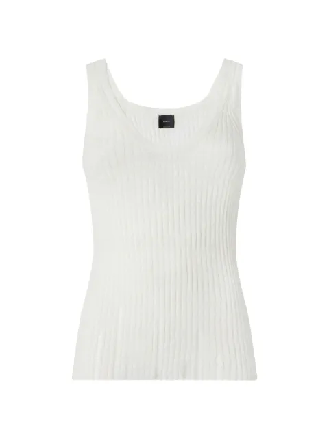PINKO ribbed vest top with logo Neutrals 107000A3CJ