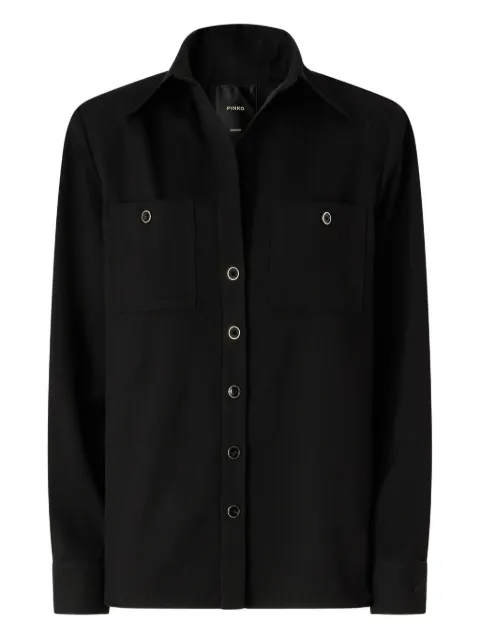 PINKO stretch overshirt with pockets Black 106612A32G