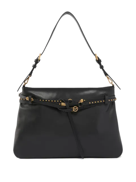 PINKO Belt Bag Big large shoulder bag in leather Black 105903A0QO