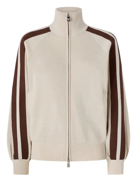 PINKO zipped sweatshirt with Love Birds logo Neutrals 106336A34D