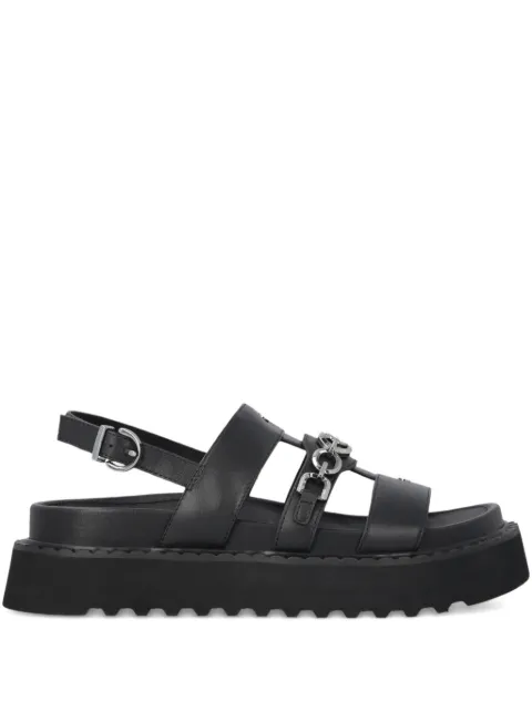 PINKO leather sandals with chain Black SD0517P001