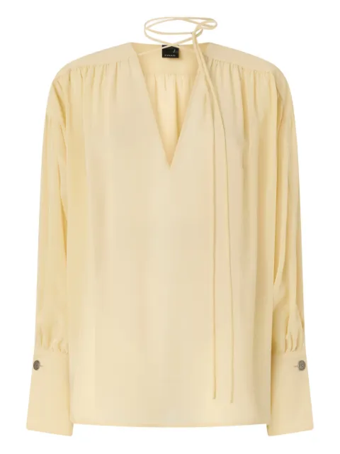 PINKO V-neck cuffed blouse Yellow 106846A3B2