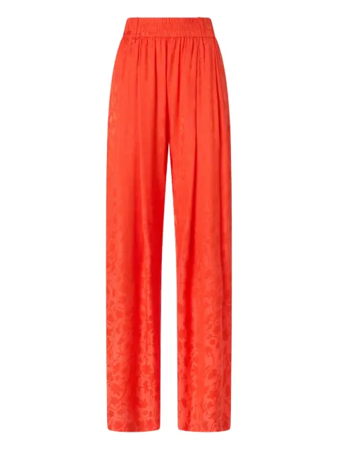 PINKO floral-pattern straight trousers Orange 106802A3AN
