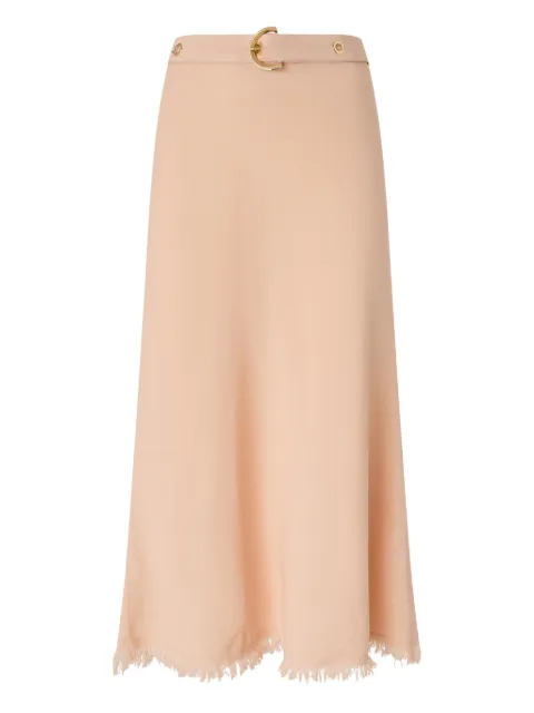PINKO midi skirt in linen blend with belt Pink 106535A34G