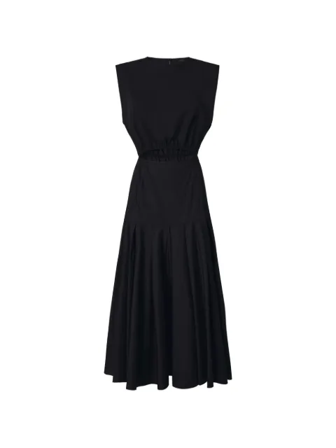PINKO sleeveless midi dress with pleats and cut-out Black 106828A2LD