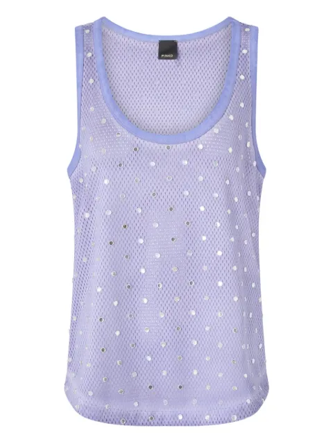 PINKO mesh vest top with mirror detail Purple 106853A3BC