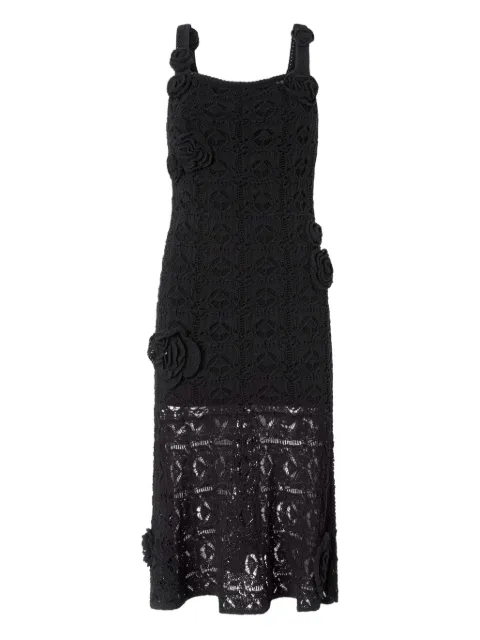 PINKO midi floral-appliqué dress Black 106862A3B8